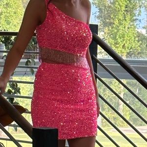 Size 6 hot pink Sherri Hill dress. No alterations .